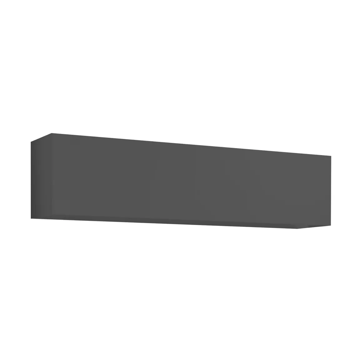 Mobili Pensili > Dmora Mobile Pensile Nero Antracite Marrone Rovere un Ripiano Modulabile 49.9x50h cm, 2 Vani - Fonteno Marrone Rovere, Nero Antracite