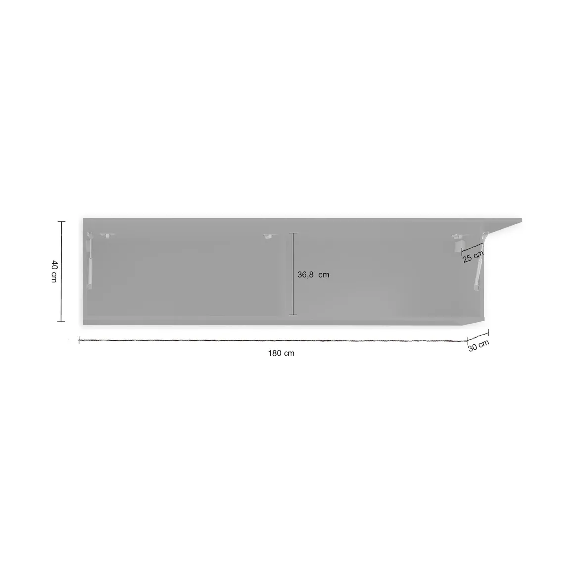 Mobili Pensili > Dmora Mobile Pensile Nero Antracite Marrone Rovere un Ripiano Modulabile 49.9x50h cm, 2 Vani - Fonteno Marrone Rovere, Nero Antracite