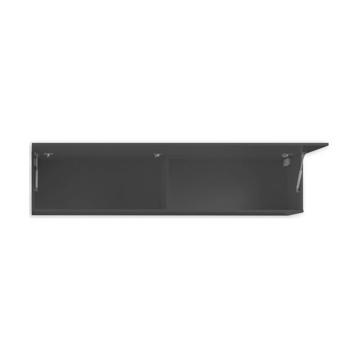 Mobili Pensili > Dmora Mobile Pensile Nero Antracite Marrone Rovere un Ripiano Modulabile 49.9x50h cm, 2 Vani - Fonteno Marrone Rovere, Nero Antracite