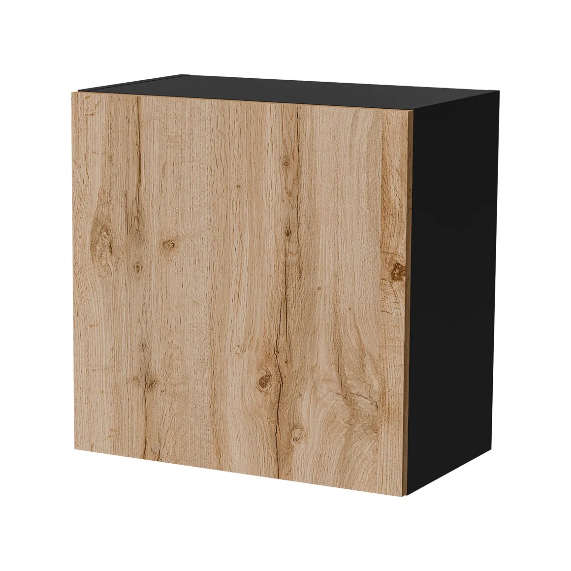 Mobili Pensili > Dmora Mobile Pensile un Ripiano Modulabile 49.9x50h cm, Apertura Push Pull - Fonteno Nero Antracite