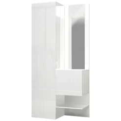 Mobili Da Ingresso|Ingresso > Dmora Mobile per ingresso 2 ante bianco 90x190h cm - Bauladu Bianco Lucido