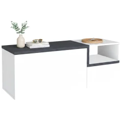 Mobile per ingresso 2 ante bianco lucido e ardesia 120x54h cm - Aska