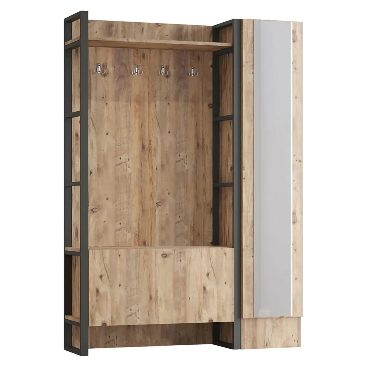 Mobili Da Ingresso > Dmora Mobile per ingresso 2 ante quercia 125x180h cm - Damasco Marrone Quercia