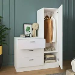 Mobile per ingresso con 3 cassetti bianco 60x72h cm - Jaime