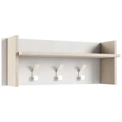 Mobili Da Ingresso|Ingresso > Dmora Mobile per ingresso minimal sospeso bianco e rovere 90x34h cm - Angry Marrone, Bianco Rovere