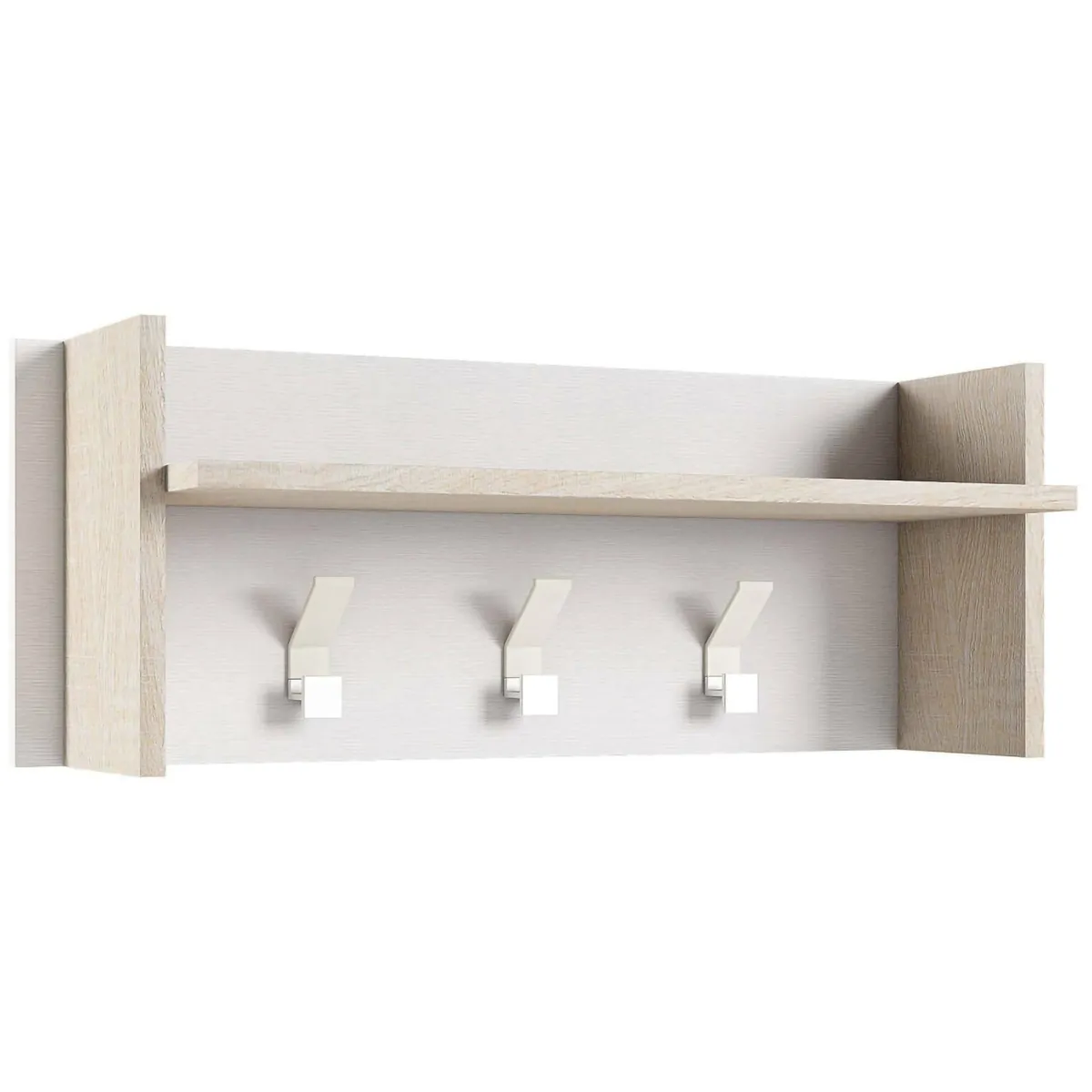 Mobili Da Ingresso|Ingresso > Dmora Mobile per ingresso minimal sospeso bianco e rovere 90x34h cm - Angry Marrone, Bianco Rovere