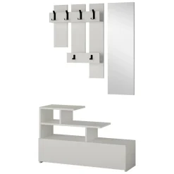 Mobili Da Ingresso > Dmora Mobile per ingresso sospeso 30x99h cm - Gert Bianco