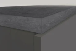 Cucina|Mobili Dispensa > Dmora Mobile portafrigo 2 ante 60x165h cm antracite e ardesia - Mesarthim Grigio Ardesia, Nero Antracite