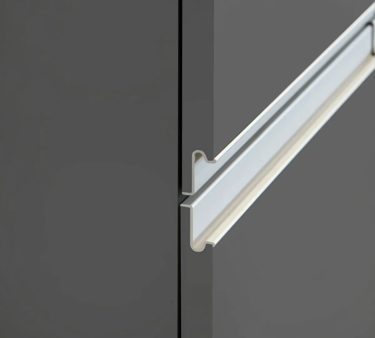 Cucina|Mobili Dispensa > Dmora Mobile portafrigo 2 ante 60x165h cm antracite e ardesia - Mesarthim Grigio Ardesia, Nero Antracite