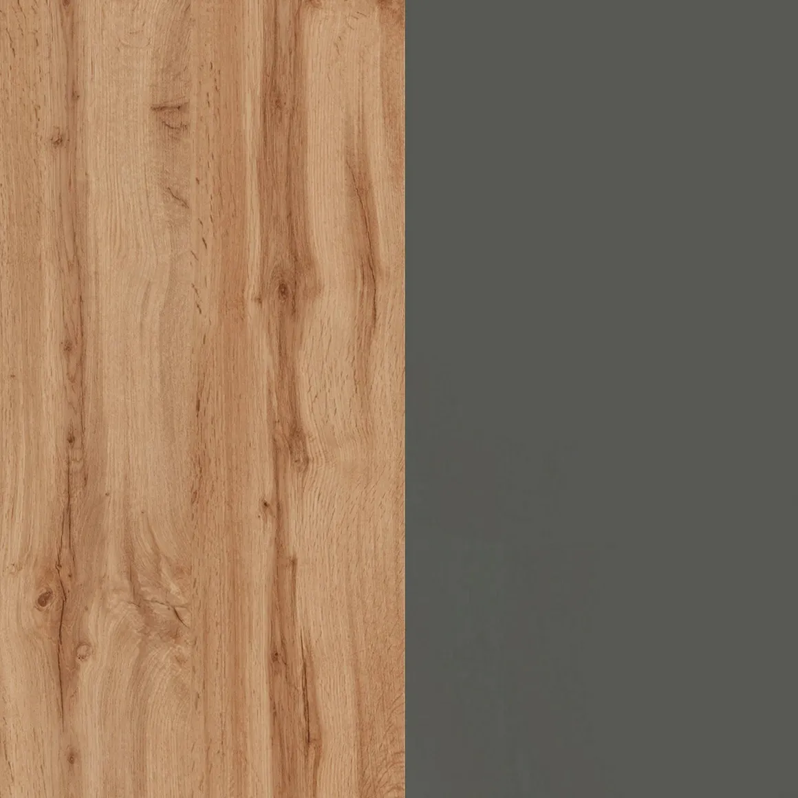 Mobile portafrigo 2 ante 60x165h cm antracite e rovere - Mesarthim