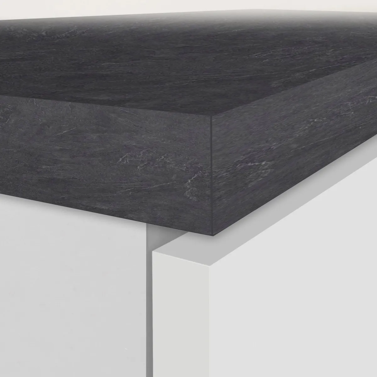 Cucina|Mobili Dispensa > Dmora Mobile portafrigo 2 ante 60x165h cm bianco lucido e ardesia - Mesarthim Grigio Ardesia, Bianco Lucido