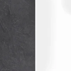 Cucina|Mobili Dispensa > Dmora Mobile portafrigo 2 ante 60x165h cm bianco lucido e ardesia - Mesarthim Grigio Ardesia, Bianco Lucido