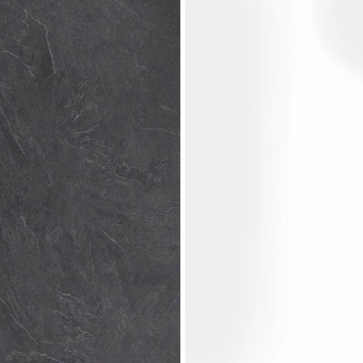 Cucina|Mobili Dispensa > Dmora Mobile portafrigo 2 ante 60x165h cm bianco lucido e ardesia - Mesarthim Grigio Ardesia, Bianco Lucido