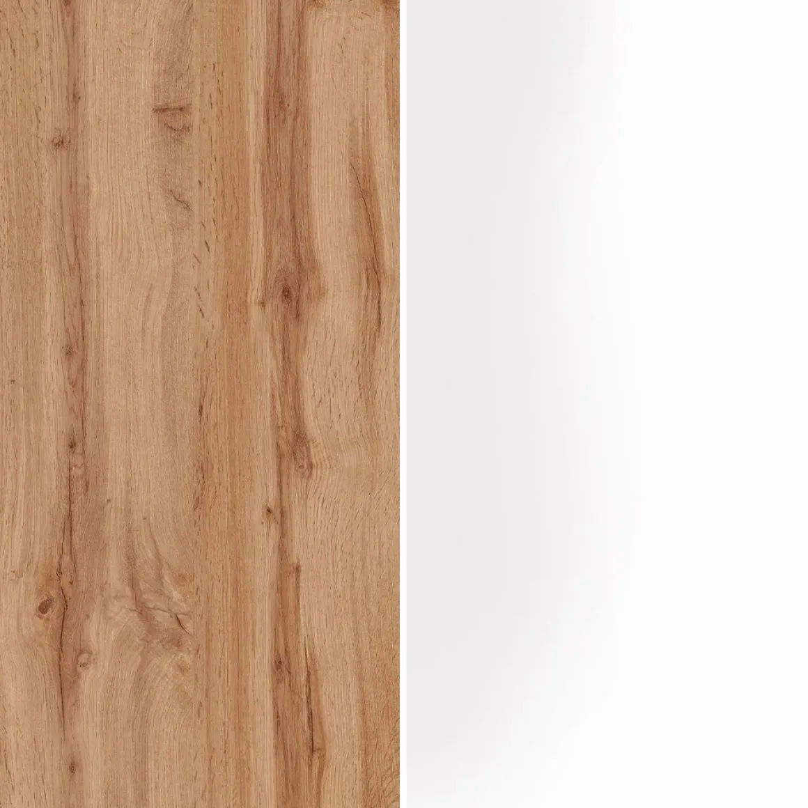 Mobile portafrigo 2 ante 60x165h cm bianco lucido e rovere - Mesarthim