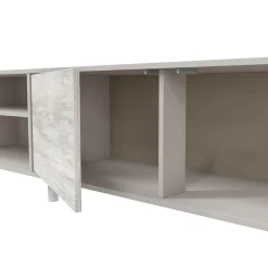 Mobile Porta tv Beige Bianco Anticato Cassetti un Ripiano 180x40x47h cm, 2 Ante - Nociglia