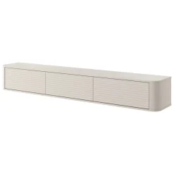 Mobili Porta Tv > Dmora Mobile Porta tv 3 Cassetti un Ripiano 200x34x28h cm, 3 Vani - Kahate Beige Cashmere