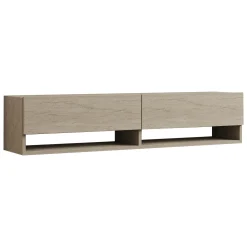 Mobili Porta Tv > Dmora Mobile Porta tv 2 Ripiani 2 Ante 141x30x31h cm, 4 Vani - Olmi Beige Marmo