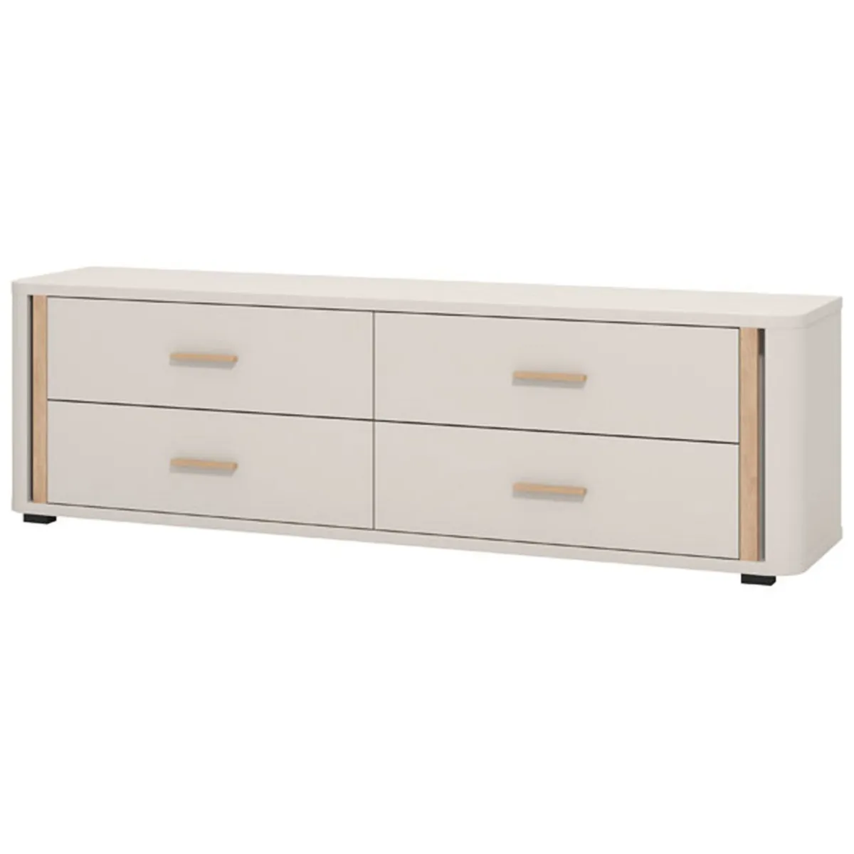 Mobili Porta Tv > Dmora Mobile Porta tv Beige Marrone 4 Cassetti un Ripiano 176.5x40x52h cm, Apertura Scorrevole - Terenzo Marrone, Beige
