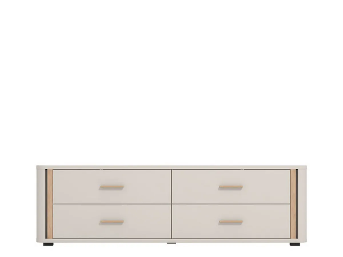 Mobili Porta Tv > Dmora Mobile Porta tv Beige Marrone 4 Cassetti un Ripiano 176.5x40x52h cm, Apertura Scorrevole - Terenzo Marrone, Beige