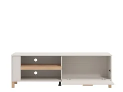 Mobile Porta tv Beige Marrone Rovere 2 Ripiani Un'anta 157x40x52h cm, 3 Vani - Magliolo