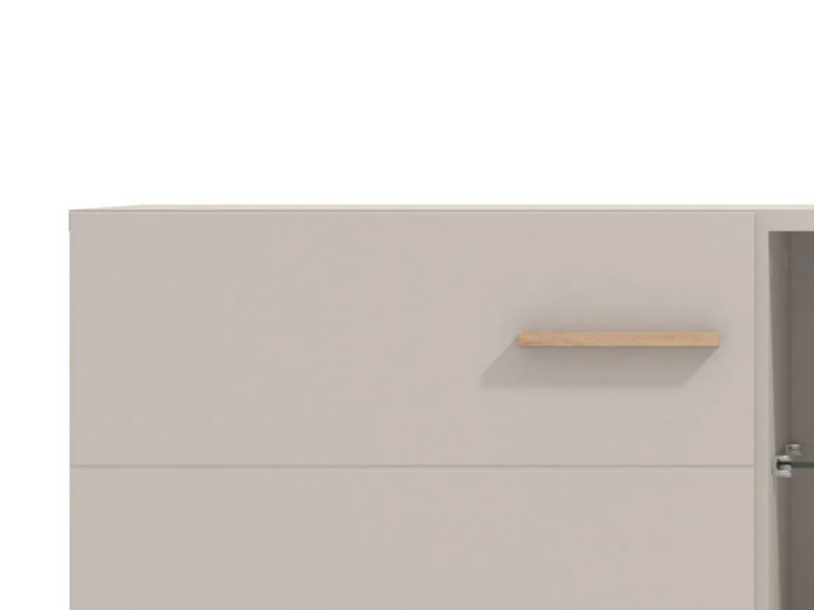 Mobile Porta tv Beige Marrone Rovere un Ripiano 2 Ante 154x41.5x50.5h cm, 4 Vani - Dosimo