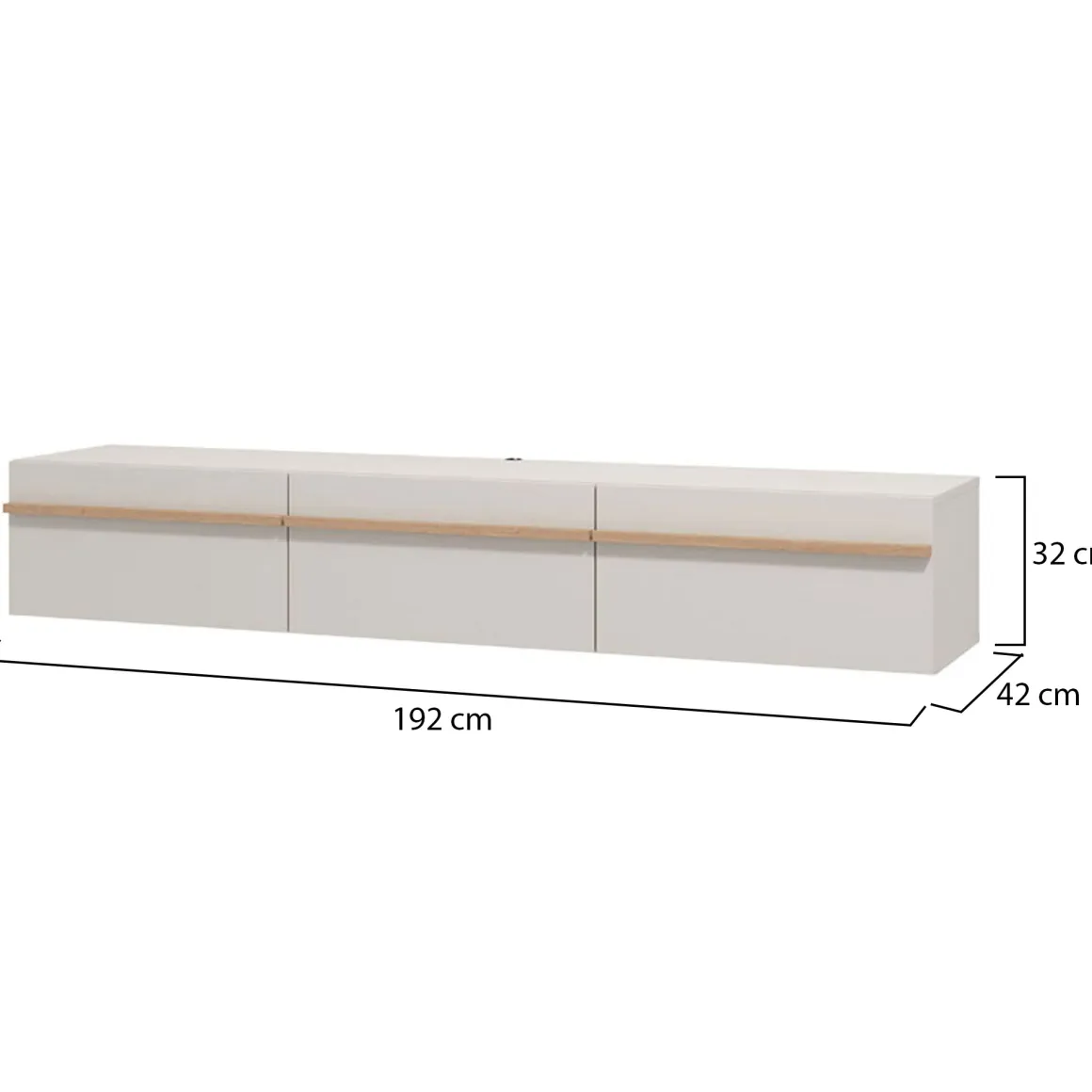 Mobili Porta Tv > Dmora Mobile Porta tv Beige Marrone Rovere un Ripiano 4 Vani 180x33x50h cm, 4 Ante - Clusone Marrone, Beige Rovere