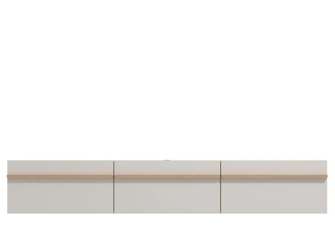 Mobile Porta tv Beige Marrone Rovere un Ripiano 3 Ante 192x41.5x32h cm, 3 Vani - Paitone