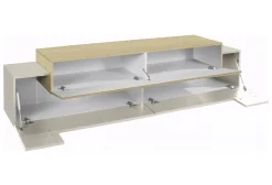 Mobile Porta tv Beige 3 Ripiani 4 Vani 200x45x51.5h cm, 3 Ante - Cassino