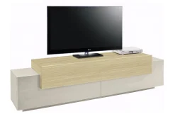 Mobile Porta tv Beige 3 Ripiani 4 Vani 200x45x51.5h cm, 3 Ante - Cassino