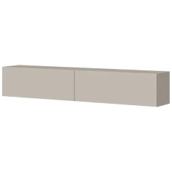 Mobili Porta Tv > Dmora Mobile Porta tv Beige un Ripiano 2 Ante 180x40x60h cm, Caminetto Incluso - Silvi Beige Cashmere