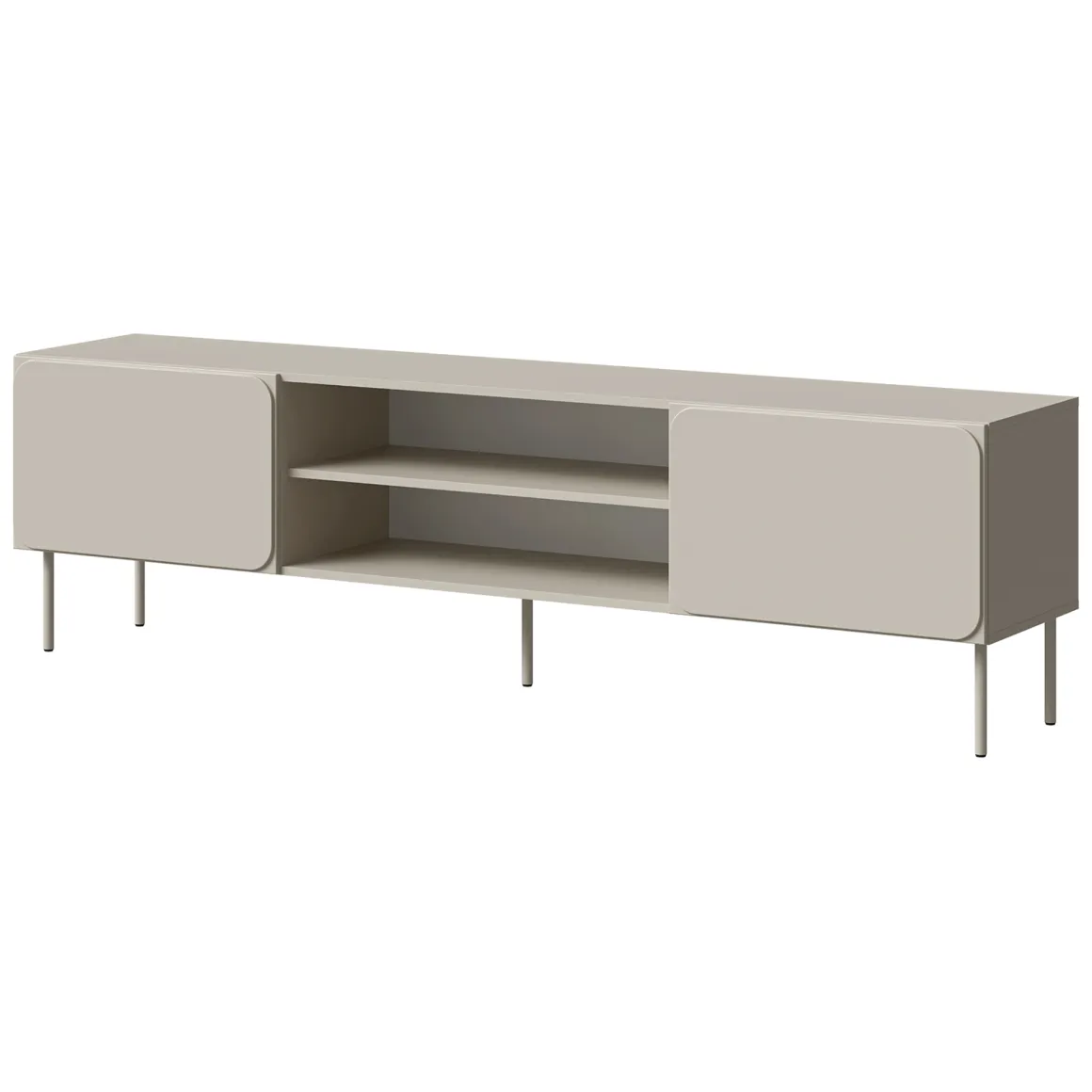 Mobili Porta Tv > Dmora Mobile Porta tv Beige un Ripiano 2 Ante 200x42x60h cm, 4 Vani - Mornago Beige Cashmere