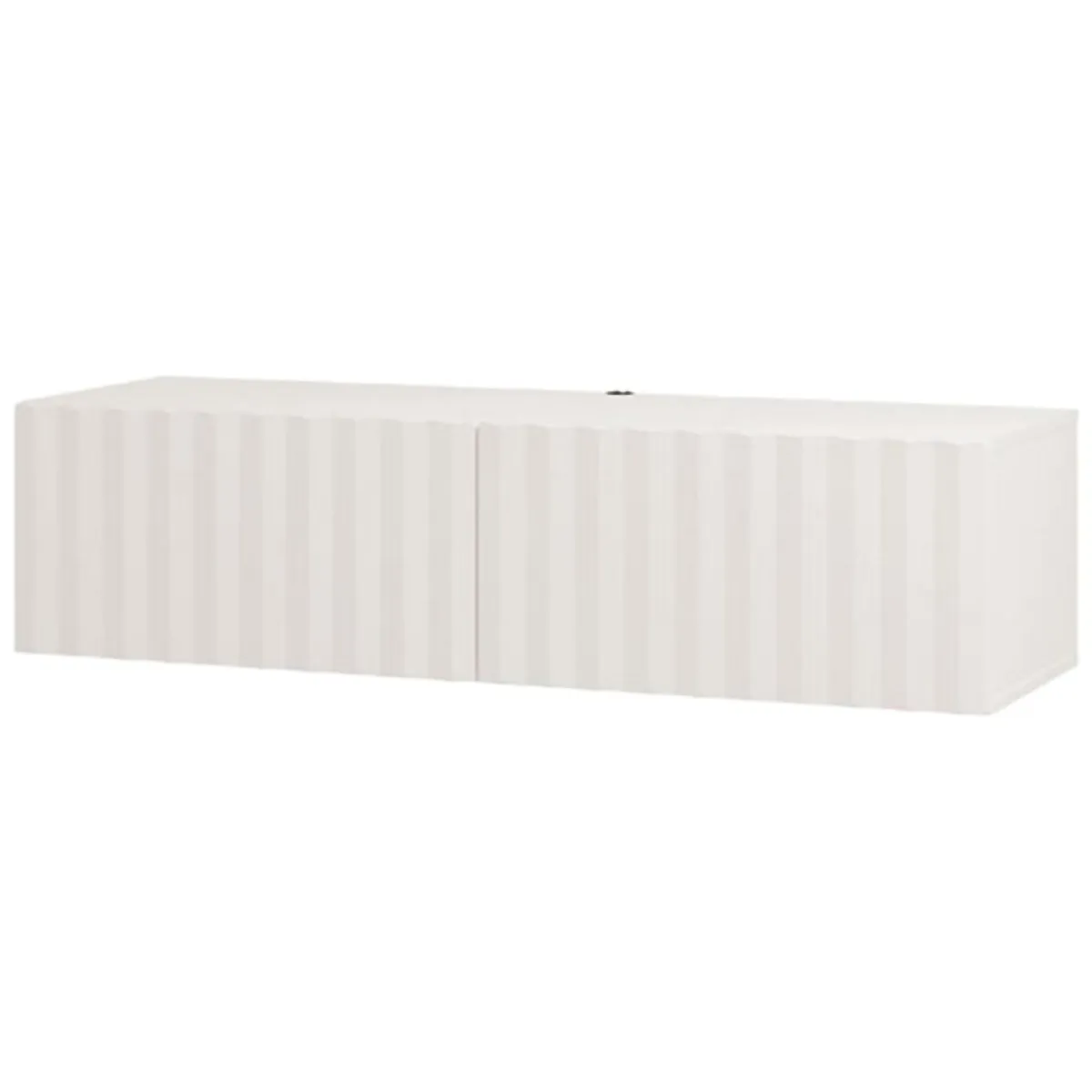 Mobili Porta Tv > Dmora Mobile Porta tv Bianco Crema Beige un Ripiano 2 Ante 128x42x32h cm, 2 Vani - Vetto Beige, Bianco Crema