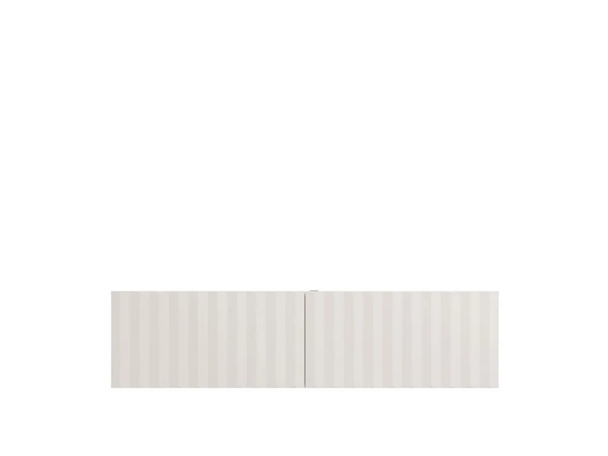 Mobili Porta Tv > Dmora Mobile Porta tv Bianco Crema Beige un Ripiano 2 Ante 128x42x32h cm, 2 Vani - Vetto Beige, Bianco Crema