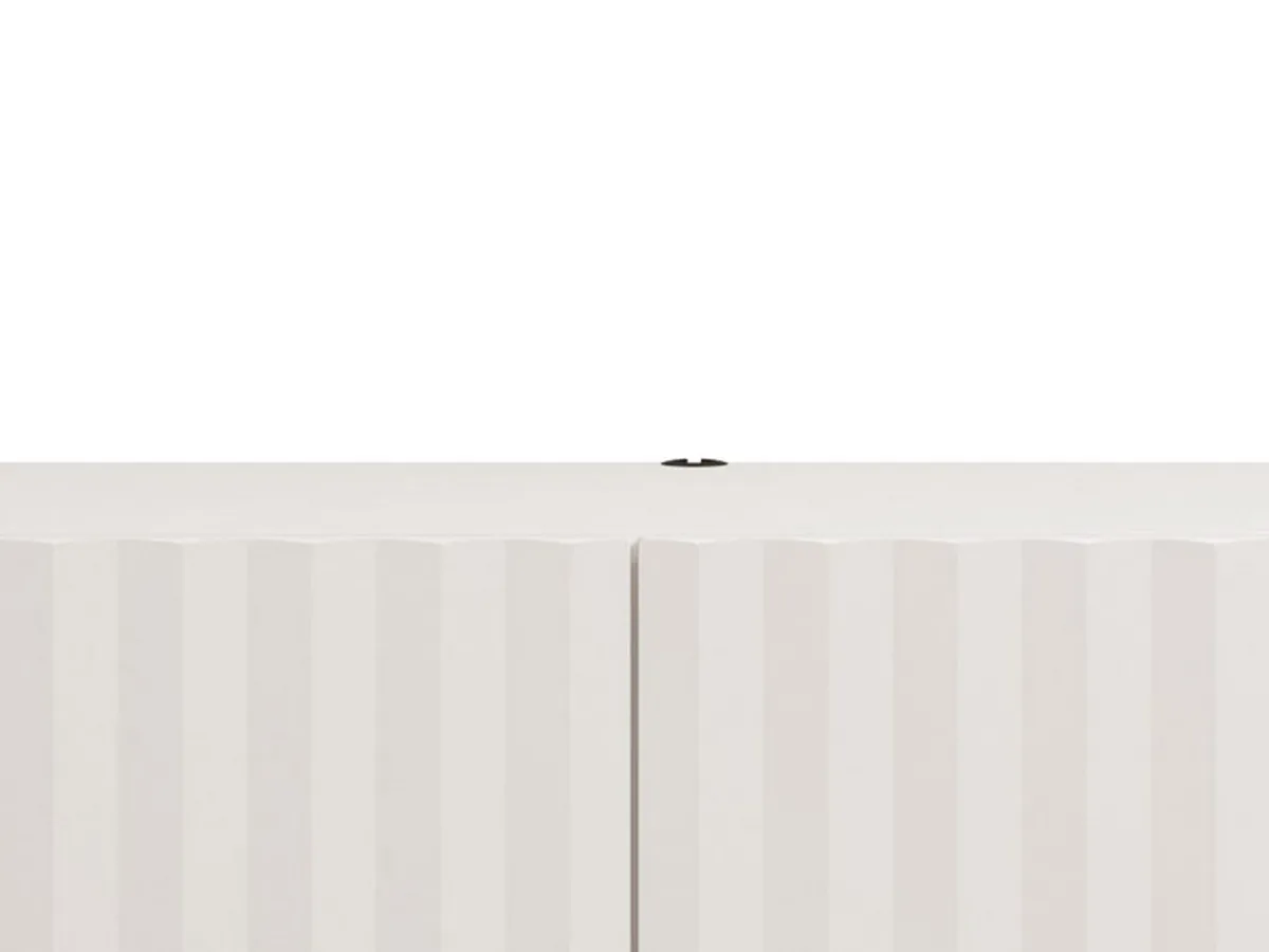 Mobili Porta Tv > Dmora Mobile Porta tv Bianco Crema Beige un Ripiano 2 Ante 128x42x32h cm, 2 Vani - Vetto Beige, Bianco Crema