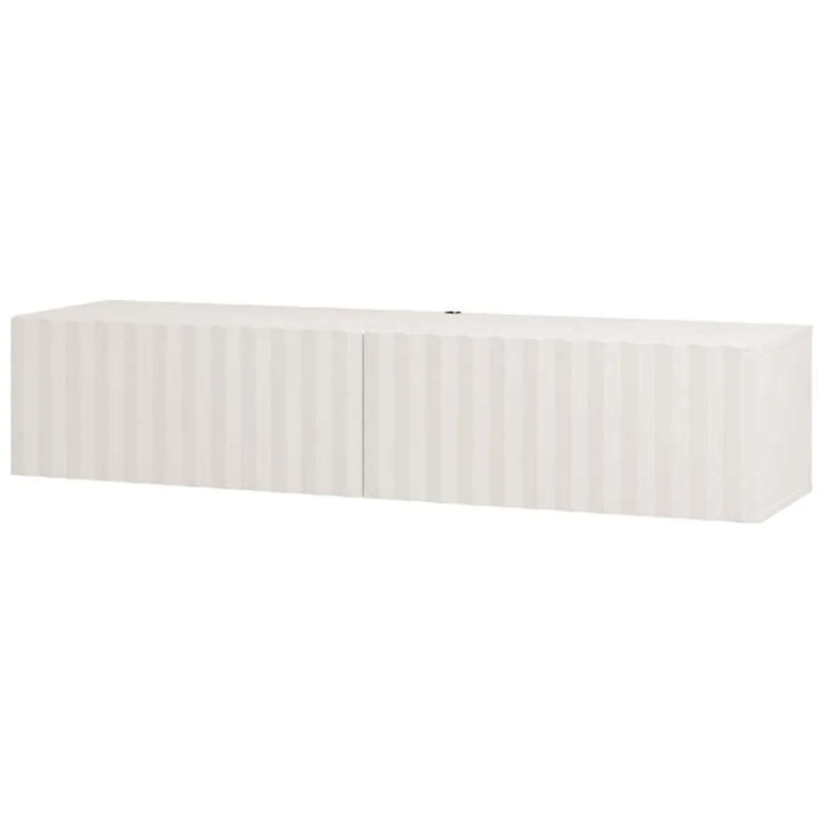 Mobili Porta Tv > Dmora Mobile Porta tv Bianco Crema Beige un Ripiano 3 Ante 192x42x32h cm, 3 Vani - Fossa Beige, Bianco Crema