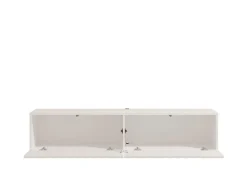 Mobili Porta Tv > Dmora Mobile Porta tv Bianco Crema Beige un Ripiano 3 Ante 192x42x32h cm, 3 Vani - Fossa Beige, Bianco Crema