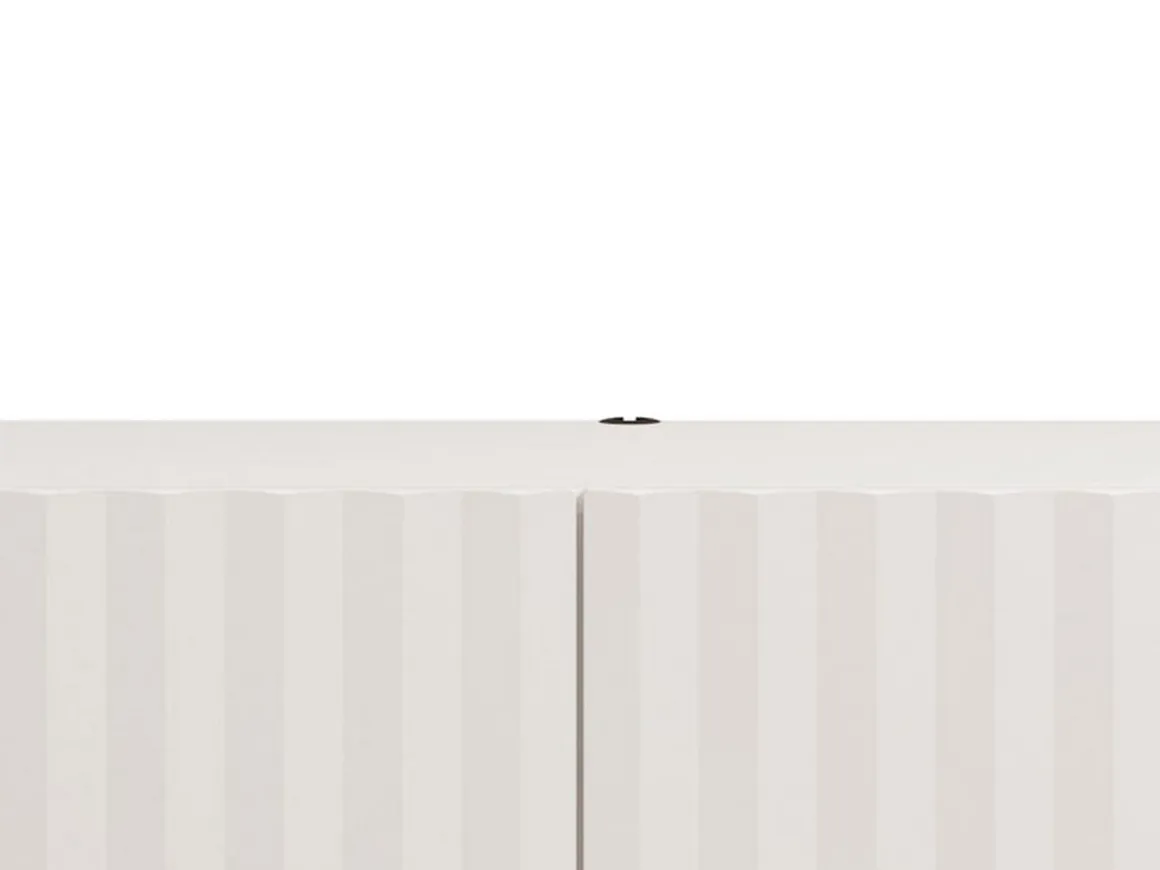 Mobili Porta Tv > Dmora Mobile Porta tv Bianco Crema Beige un Ripiano 3 Ante 192x42x32h cm, 3 Vani - Fossa Beige, Bianco Crema