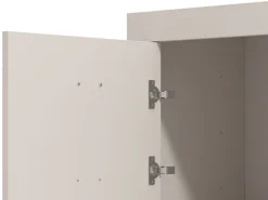 Mobile Porta tv Bianco Crema Nero 2 Ripiani 2 Ante 147.5x41.5x53.5h cm, 4 Vani - Sillaro