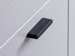 Mobile Porta tv Bianco Crema Nero 2 Ripiani 2 Ante 147.5x41.5x53.5h cm, 4 Vani - Sillaro