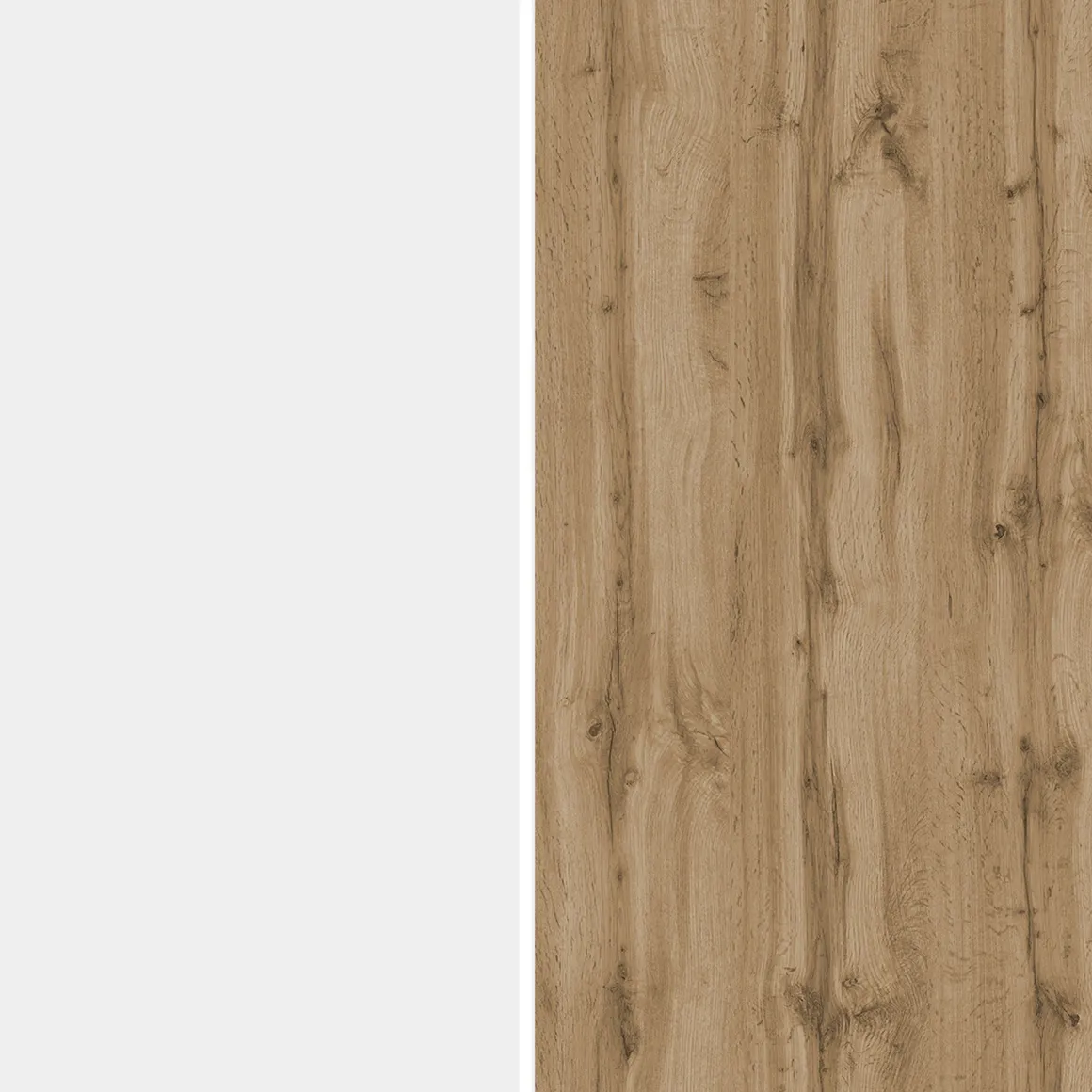 Mobile Porta tv Bianco Lucido Marrone Rovere 3 Ripiani 3 Ante 200x35x30h cm, 4 Vani Made in Italy - Oxanna