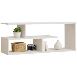 Mobili Porta Tv > Dmora Mobile Porta tv 2 Ripiani 4 Vani 100x30x40h cm, Peso Supportato 40 kg - Foglizzo Bianco