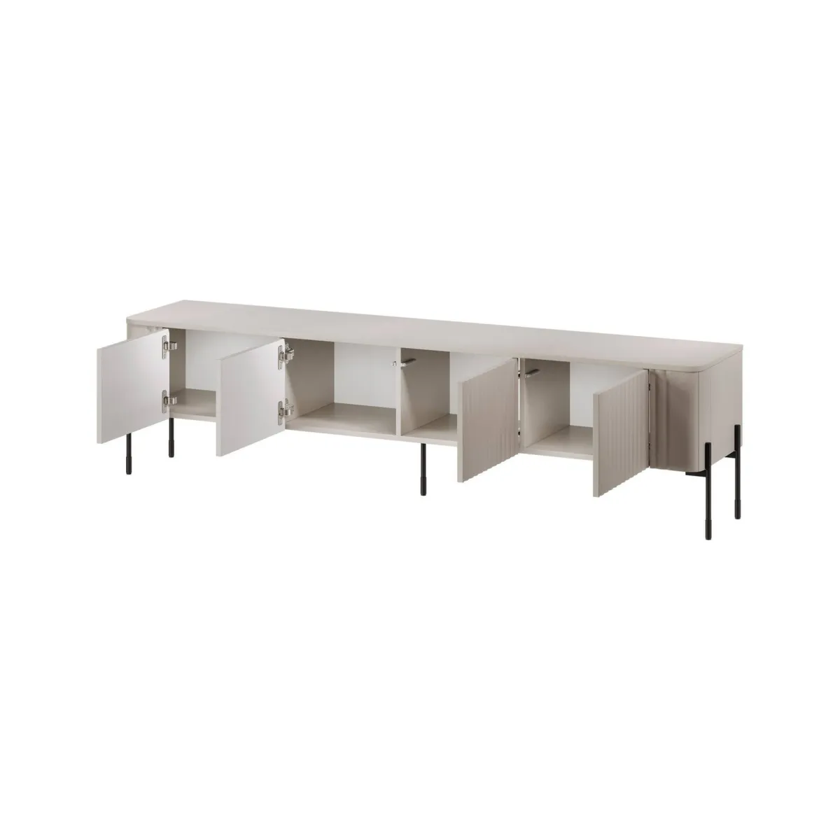 Mobili Porta Tv > Dmora Mobile porta TV Brembana, 190x40 h50 cm, Beige Beige Cashmere