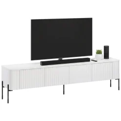 Mobile porta TV Brembana, 190x40 h50 cm, Bianco