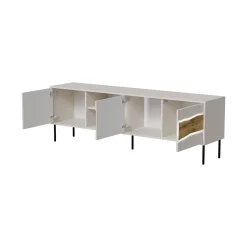 Mobili Porta Tv > Dmora Mobile porta TV Luvinate, 190x40 h62 cm, Beige e Rovere Nodi Beige Cashmere