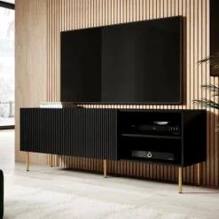 Mobile porta TV Magnano, 150x42 h52 cm, Nero