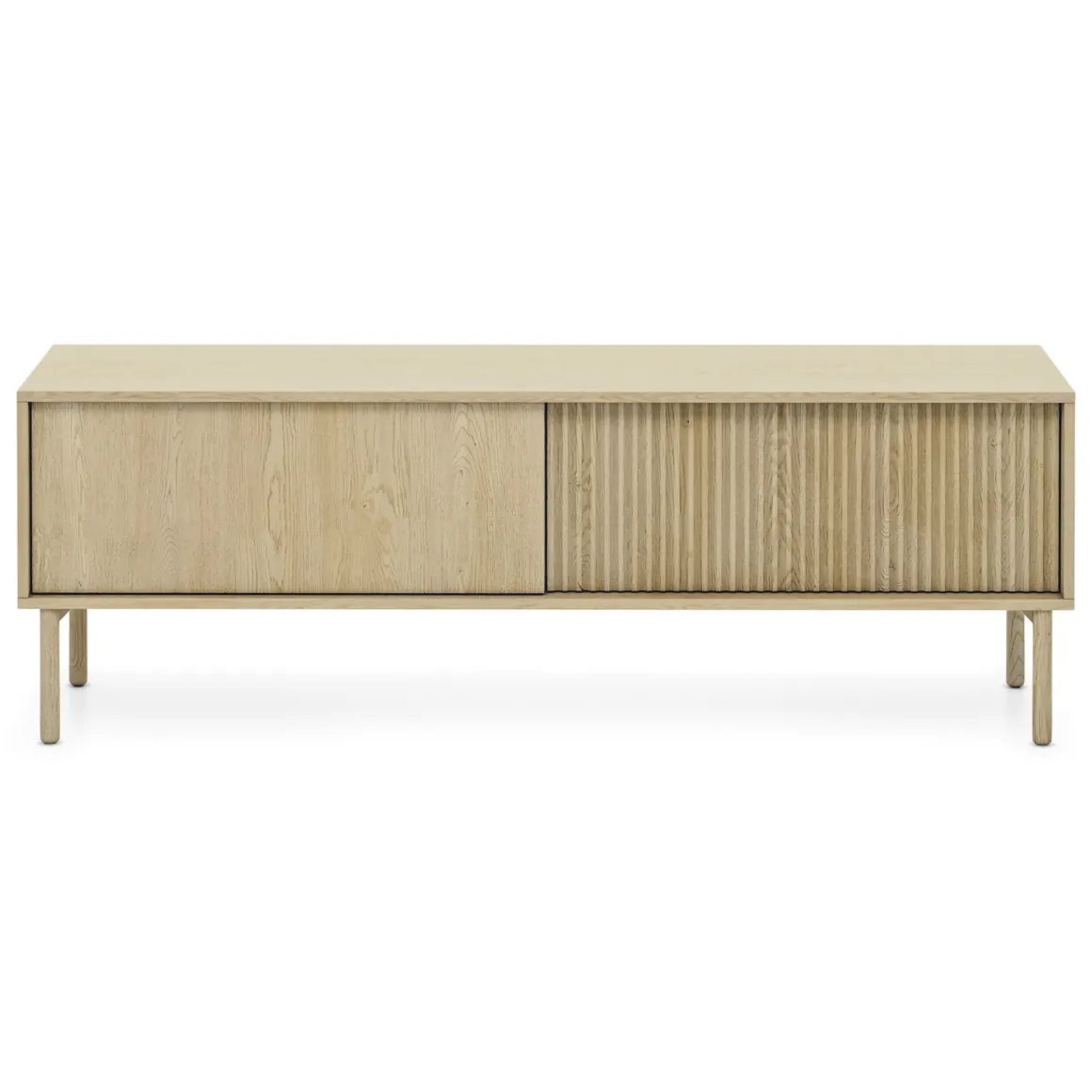Mobili Porta Tv > Dmora Mobile Porta tv 2 Ripiani 2 Ante 180x47x35h cm, 4 Vani - Cantoira Marrone Rovere