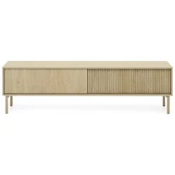 Mobili Porta Tv > Dmora Mobile Porta tv 2 Ripiani 4 Vani 100x30x40h cm, Peso Supportato 40 kg - Foglizzo Marrone Rovere