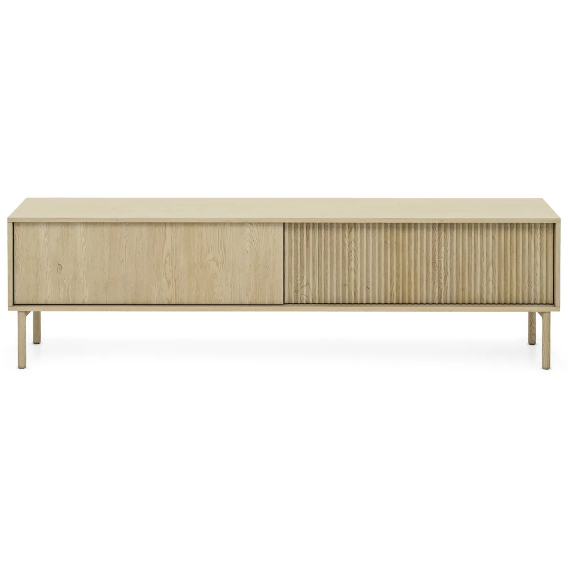 Mobili Porta Tv > Dmora Mobile Porta tv 2 Ripiani 4 Vani 100x30x40h cm, Peso Supportato 40 kg - Foglizzo Marrone Rovere