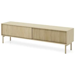 Mobili Porta Tv > Dmora Mobile Porta tv 2 Ripiani 4 Vani 100x30x40h cm, Peso Supportato 40 kg - Foglizzo Marrone Rovere