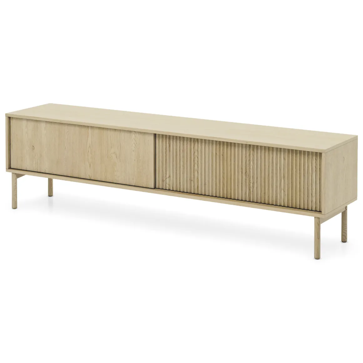 Mobili Porta Tv > Dmora Mobile Porta tv 2 Ripiani 4 Vani 100x30x40h cm, Peso Supportato 40 kg - Foglizzo Marrone Rovere